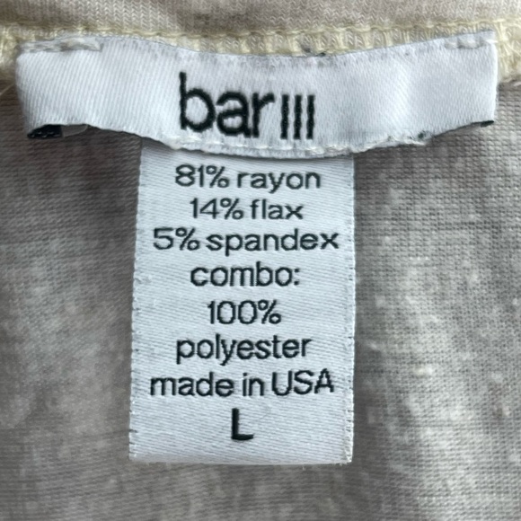 Bar III flax blamed lightweight cardigan size large cream colored - Picture 4 of 4